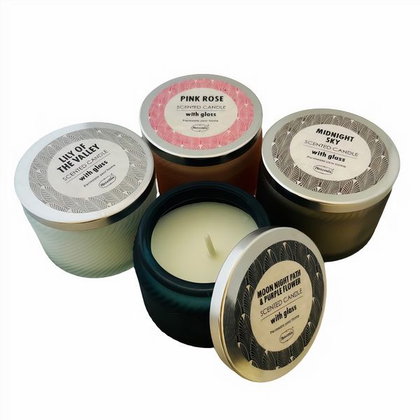 Luxury Fragrance Scented Candles in Glass - 6cm - Set of 4