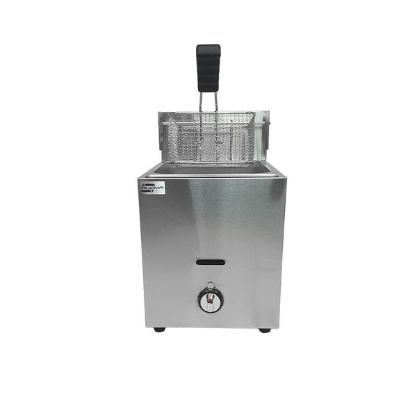 Aloma - Single Gas Deep Fryer - 6L - Silver