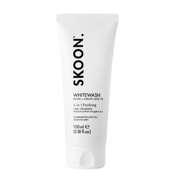 SKOON. WHITEWASH Clay Cleanser 100ml Airless Tube - With Kaolin &amp; Zinc