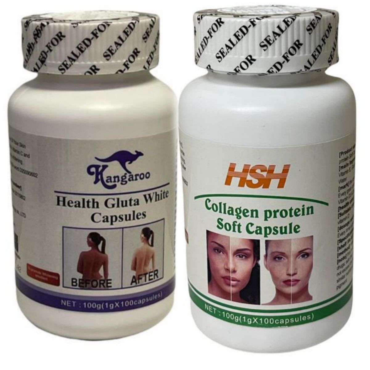 Skin Glow Kit 100 Collagen & 100 Gluta White Capsules Shop Today