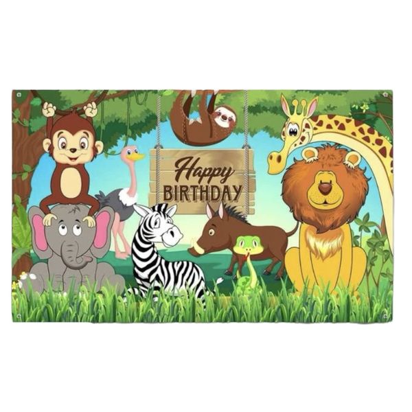 Enelo Happy Birthday Cartoon Graphic Decoration Background- 1 Piece