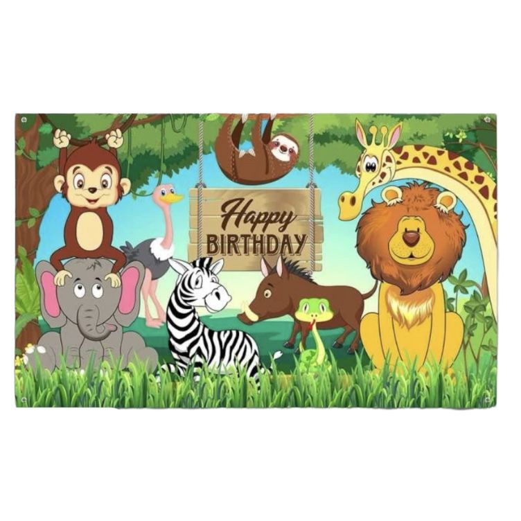 Enelo Happy Birthday Cartoon Graphic Decoration Background- 1 Piece ...