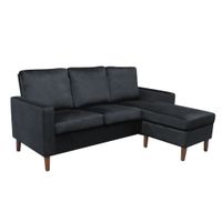 Relax Furniture - Quinn L-Shape Couch - Black