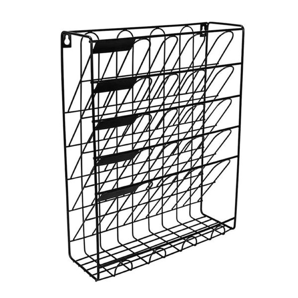 Home Decor Office Wall Mounted Books &amp; File Storage Rack ( 40cm ) - Black