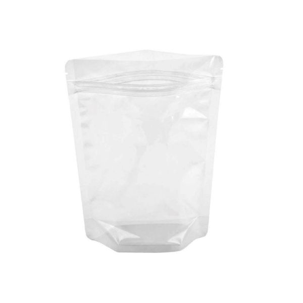 High-Definition Transparent Stand up Pouch Bags - 20cmx30cm - 50 Piece