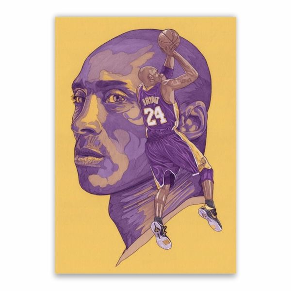 Kobe Bryant Face Purple Poster - A1