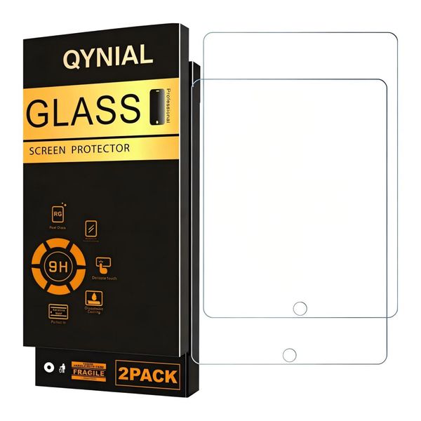 QYNIAL Tempered Glass Screen Guard Compatible with iPad 9/8/7 (2021/20/19)