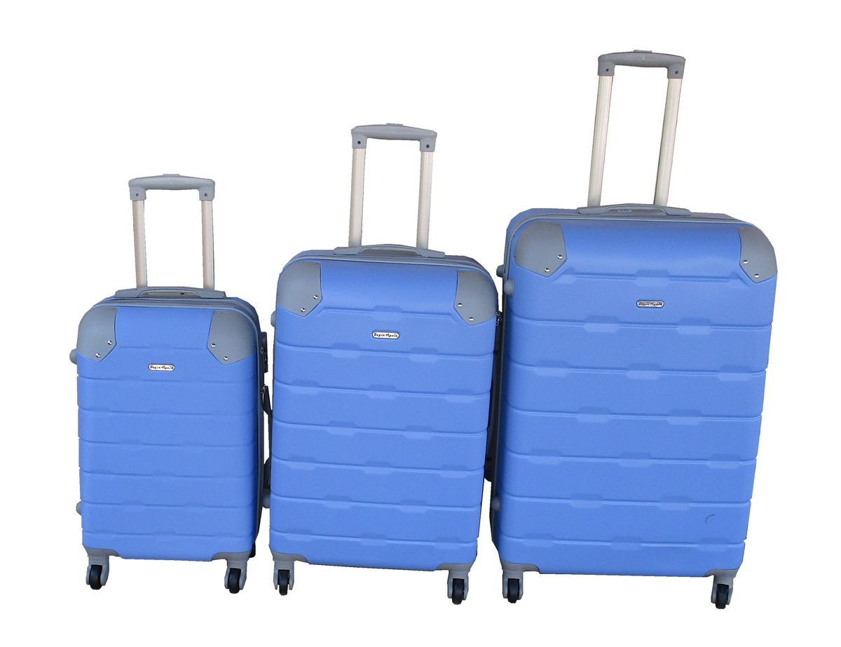 Blue Sky （3点セット） Begin Again 3-Piece Light Blue ABS Luggage Set | Shop Today. Get