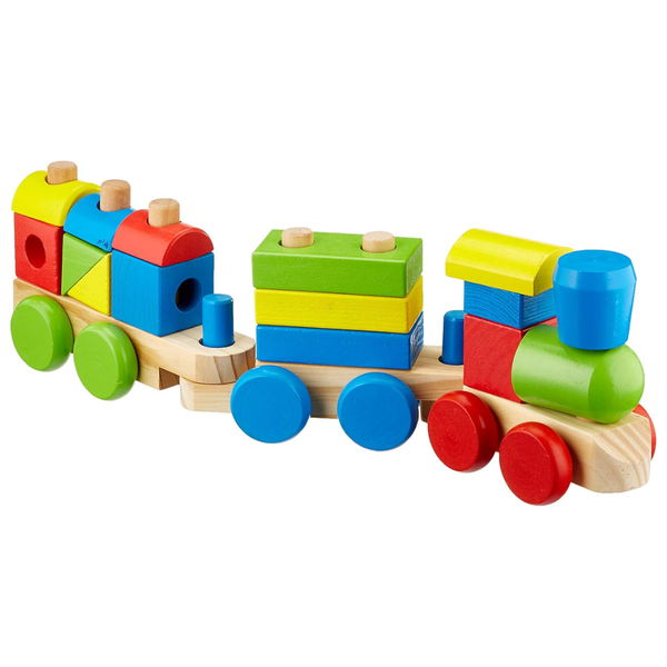 Wooden Educational Toy, Funny Colorful Train Block Design Toy For Kids