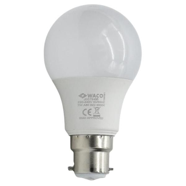 Waco - LED Sphere Bulb / Lamp A60 B22 4000K Cool Day Light - 9W