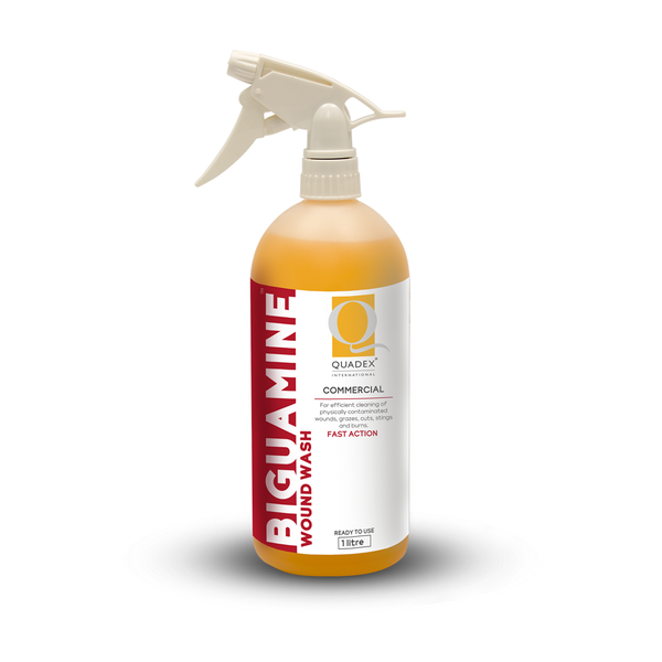 Quadex Biguamine Wound Wash 6 x 1l Trigger Spray Bottles/Box