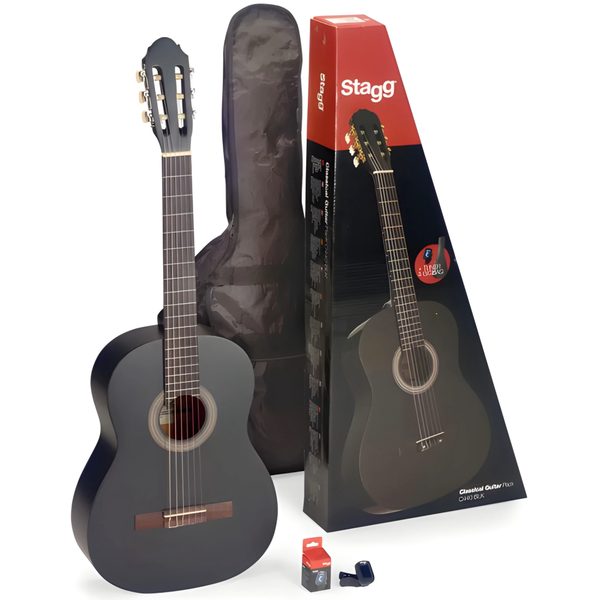 Stagg C410-M-BK 1/2 Size Classical Acoustic Guitar Pack - Black