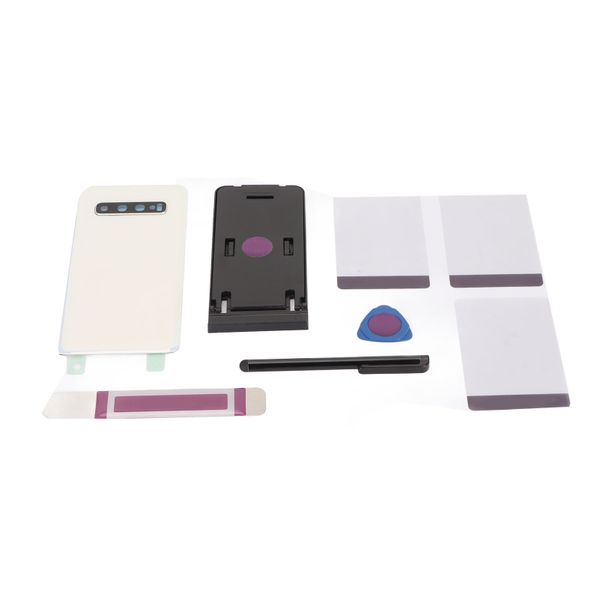 S10 Back Glass White w/Stylus