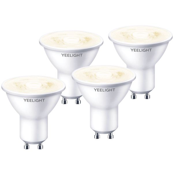Yeelight GU10 Smart Bulbs W1 (Dimmable) 4PCS - 350lm, 2700K Colour Temp