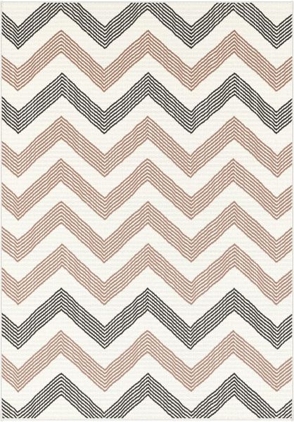 Rug Warehouse Rug Warehouse Lenti Patio Zigzag Two Tone Rug Brown