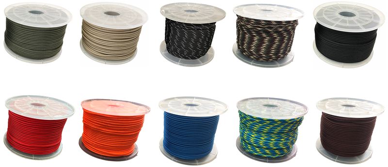 Paracord 550 Type III - 100% Nylon - Mega 10 Pack