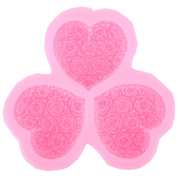 Heart Rose Mold 3-Cavity