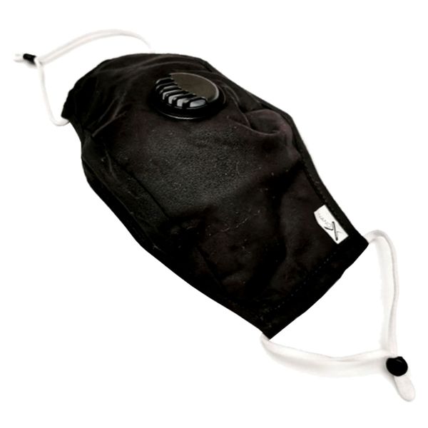 NanoX Nanowave Black Fabric Face Mask–Reusable with Replaceable Filter