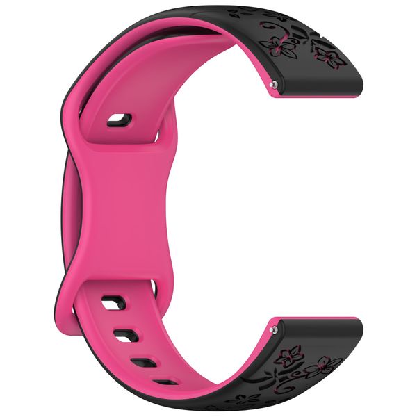 Floral Engraved Band Compatible with Samsung Galaxy Watch 7 6 5 4 FE 20mm