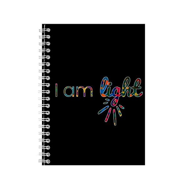 Light A5 Notebook Spiral Lined Motivational Sayings Graphic Notepad Gift241