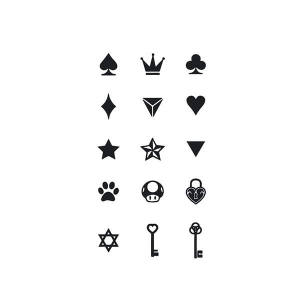 th-INK Semi-Permanent Tattoo kit - Symbol Collection II - 70x120mm