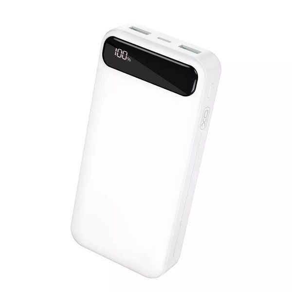 XO Dual Output 20000mAh Power Bank With LED Display - PR136 - White