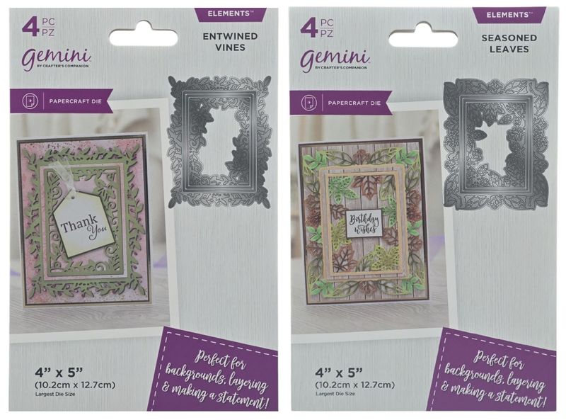 Gemini By Crafters Companion Cut &amp; Emboss Metal Dies - 2 Pack Combo