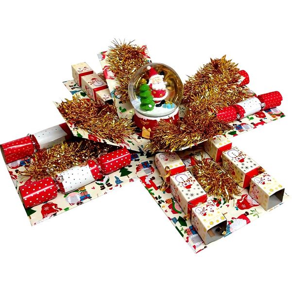 Deluxe Christmas Reveal 2 Layer Explosion Box | Pop-Up Gift Hamper
