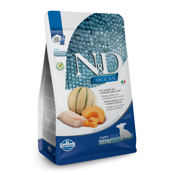 Farmina N&amp;D Cod, Pumpkin &amp; Cantaloupe Melon PUPPY Mini 2,5kg