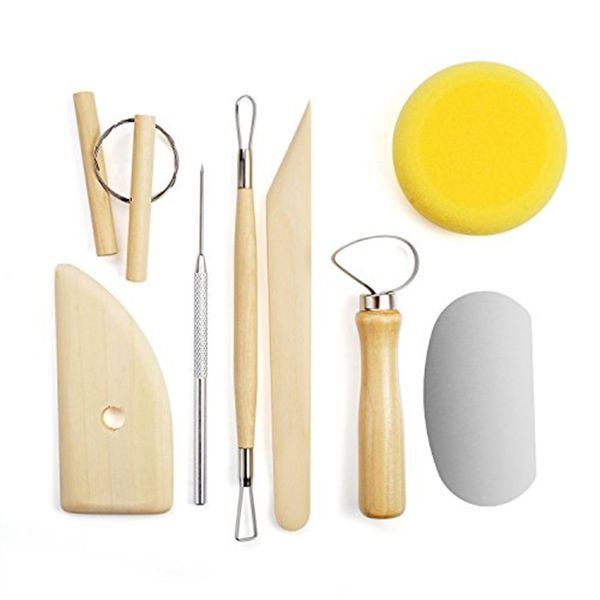 8 Piece Pottery Set Clay Sculpting Modeling Tool Kit