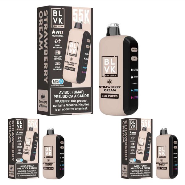 BLVK Ultra 55k Disposable Vape - Strawberry Cream (Pack of 3)
