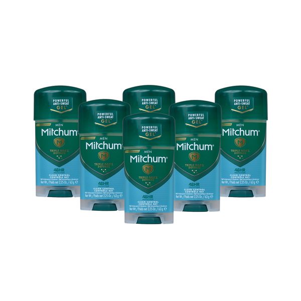 Mitchum Men Clean Control Gel 63g x 6 Pack