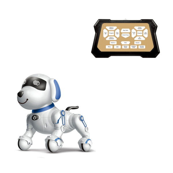 Smart Remote Control Toy Music Electronic Toy Robot Dog for Kids - White