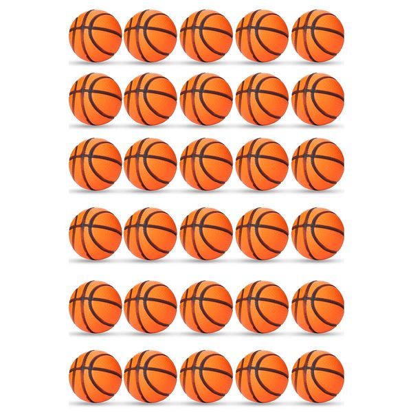 30 Pieces Basketball Party Favors Foam Sports Ball, for School Reward
