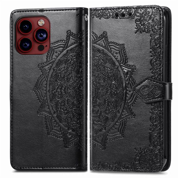 Leather Wallet Case Compatible With iPhone 15 Pro Max Flip Cover