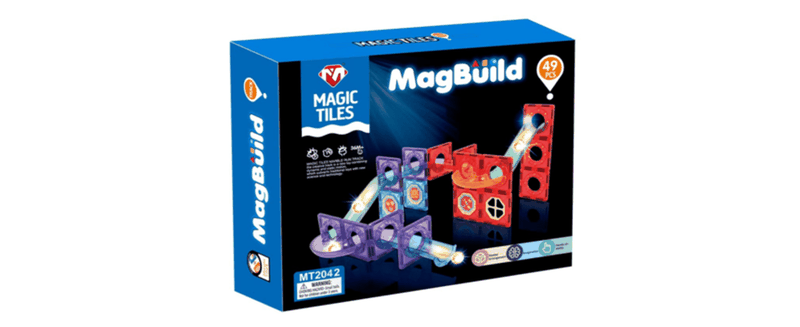 MagBuild Magnetic Tiles Building Blocks 49 Piece Set