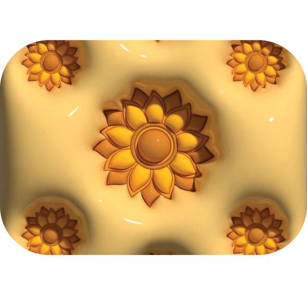 3D Puffy Sunflower Printed Mouse Pad