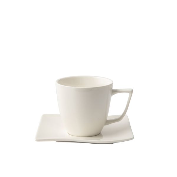 Square Tea Cup &amp; Saucer Set of 4