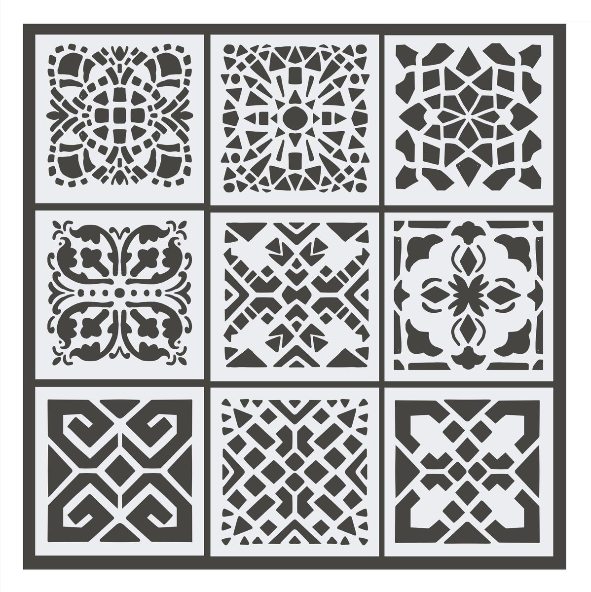 Beautiful Morocco collection of 9 Stencils | Shop Today. Get it ...