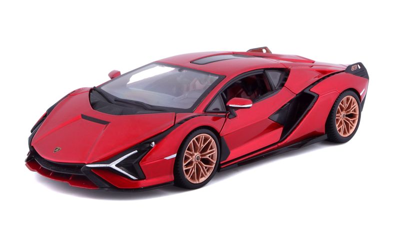 Bburago 1/24 Lamborghini Sian FKP 37 (20cm Long) - Red