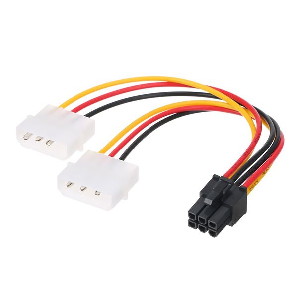 Dual Molex 4Pin To 6Pin Cable