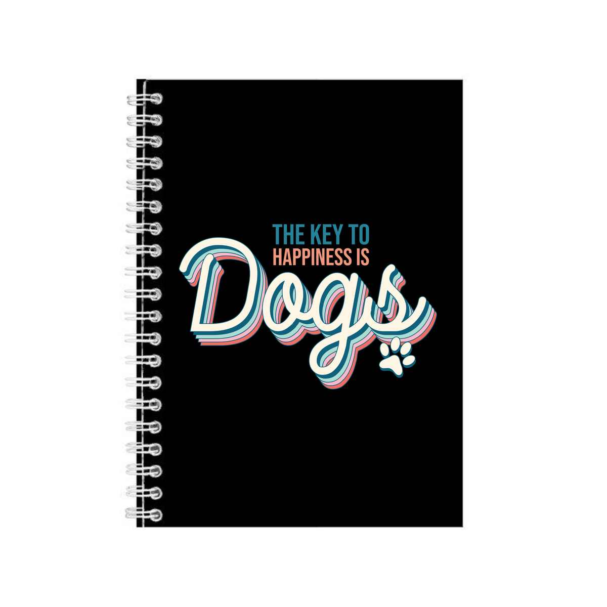 Key to Happiness A5 Book for Dog Lovers Funny Graphic Birthday Present