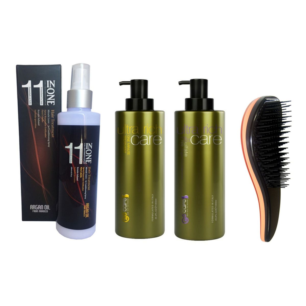 GoCare Sulfate Free Twin Pack 400ml + 11 in One + Pro Detangler