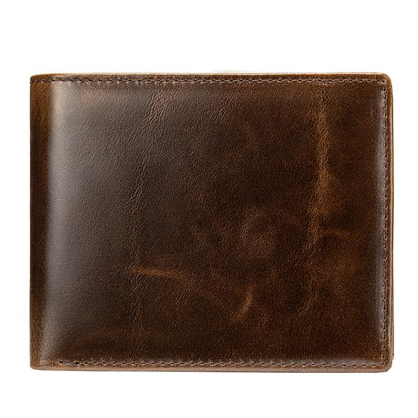 Genuine Leather RFID Blocking Wallet - Extra Capacity Bifold Wallet