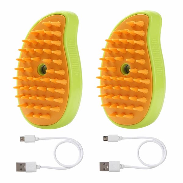 2 Piece Steam Brush for Cats Shedding