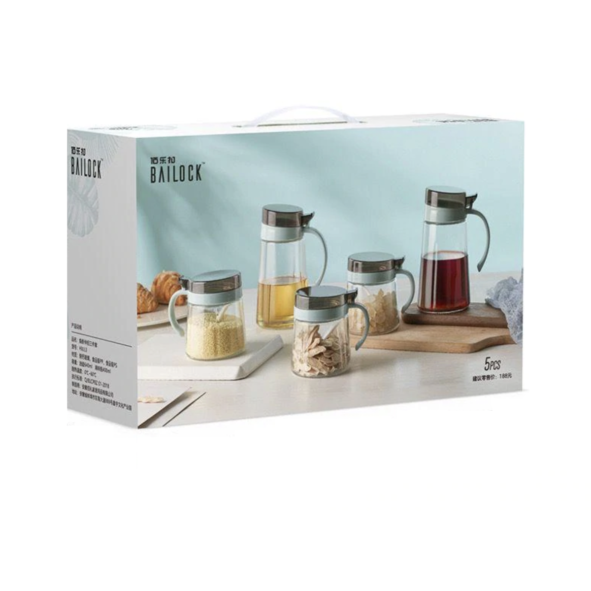 Set of 5 Glass Canisters Buy Online in South Africa