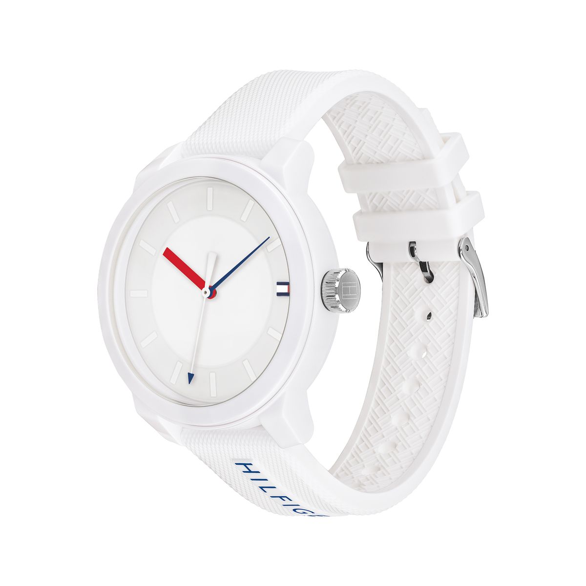 Tommy Hilfiger Denim White Dial with White Silicone Strap Buy