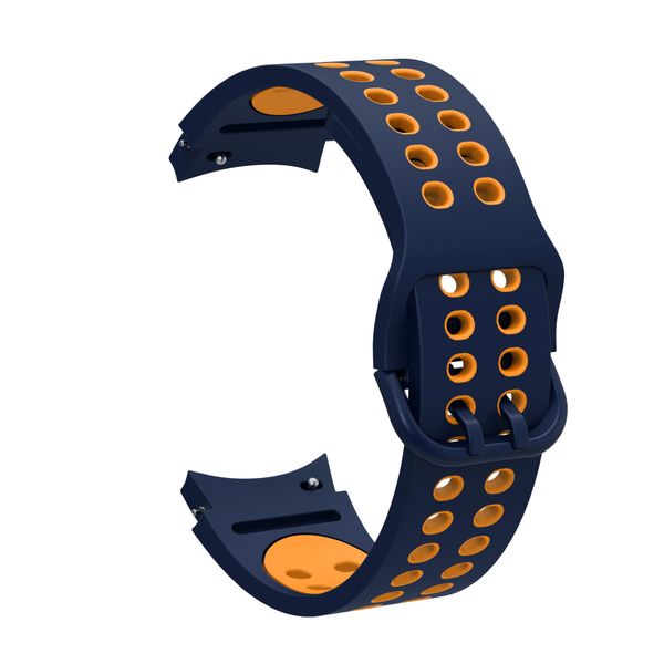 Sports Strap Compatible with Samsung Galaxy Watch 4/5/6/7 - Navy &amp; Orange