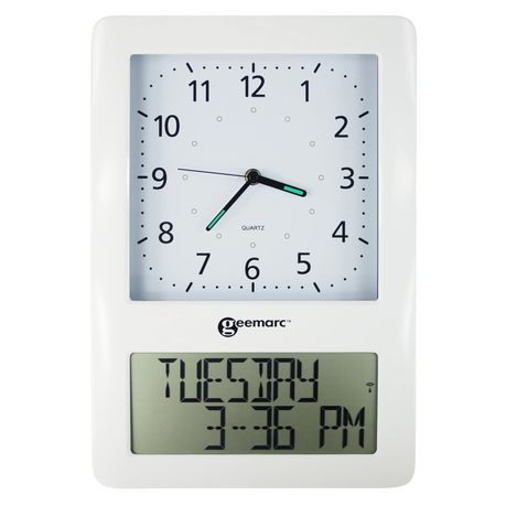 Geemarc Viso 50 Large Wall Clock With Og And Programmable Digital Display In South Africa Takealot Com - Large Digital Wall Clock South Africa