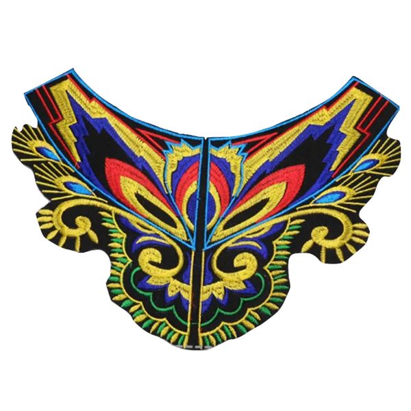 Fashion Sapphire Ethnic Style Lace Embroidery Collar Embellishment (33cm)